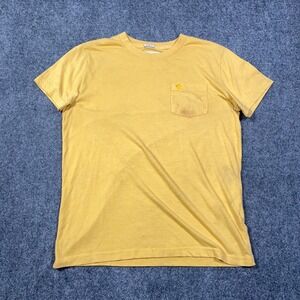 Abercrombie & Fitch Muscle Pocket‎ Tee Mens M Embroidered Logo Yellow